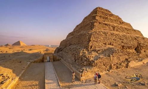 Private tour guide exploring the Step Pyramid of Djoser in Saqqara with Egypt1tours