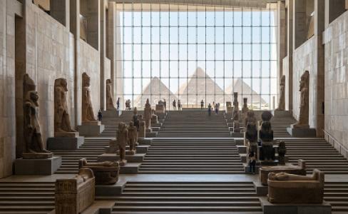 Private tour guide exploring antiquities at the Egyptian Museum in Tahrir with Egypt1tours