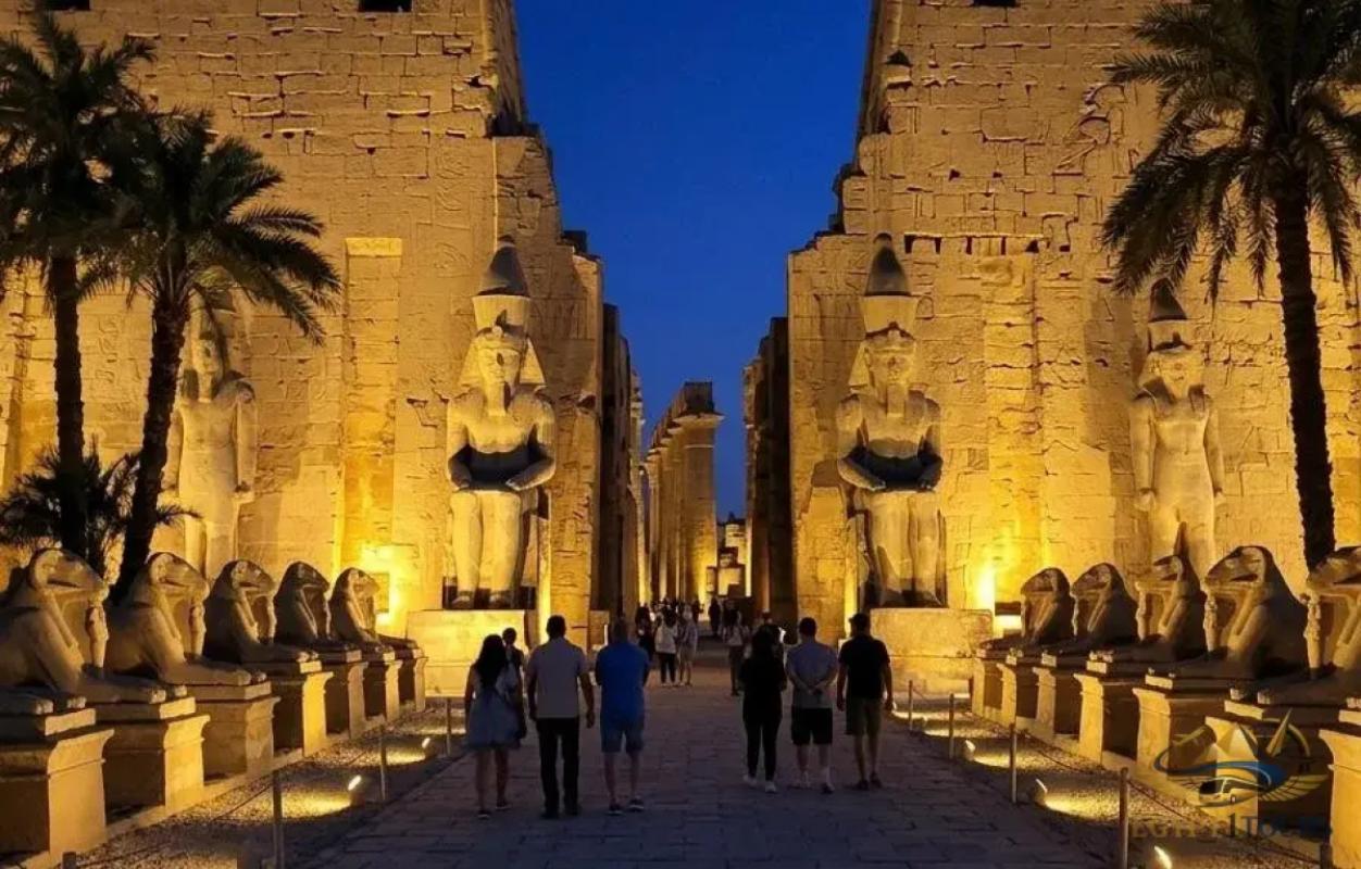 Tourists exploring Karnak Temple and Valley of the Kings in Luxor
