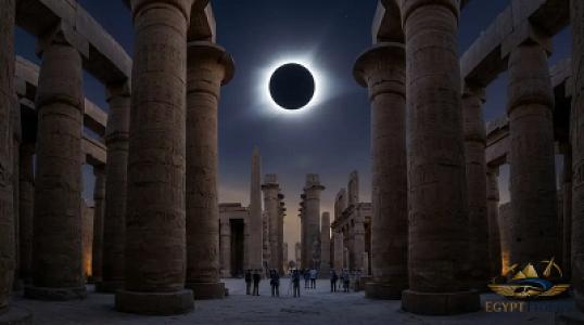 Total solar eclipse 2027 viewing at Karnak Temple on Luxor group tour from Marsa Alam